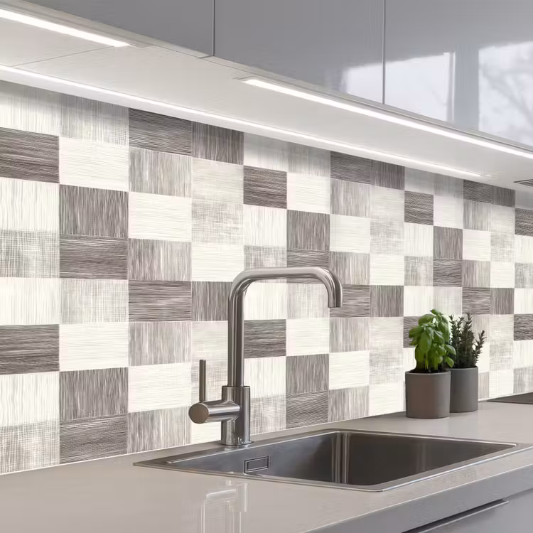 Kitchen splashback - Pattern - Checkerboard - Woodgrain — 2