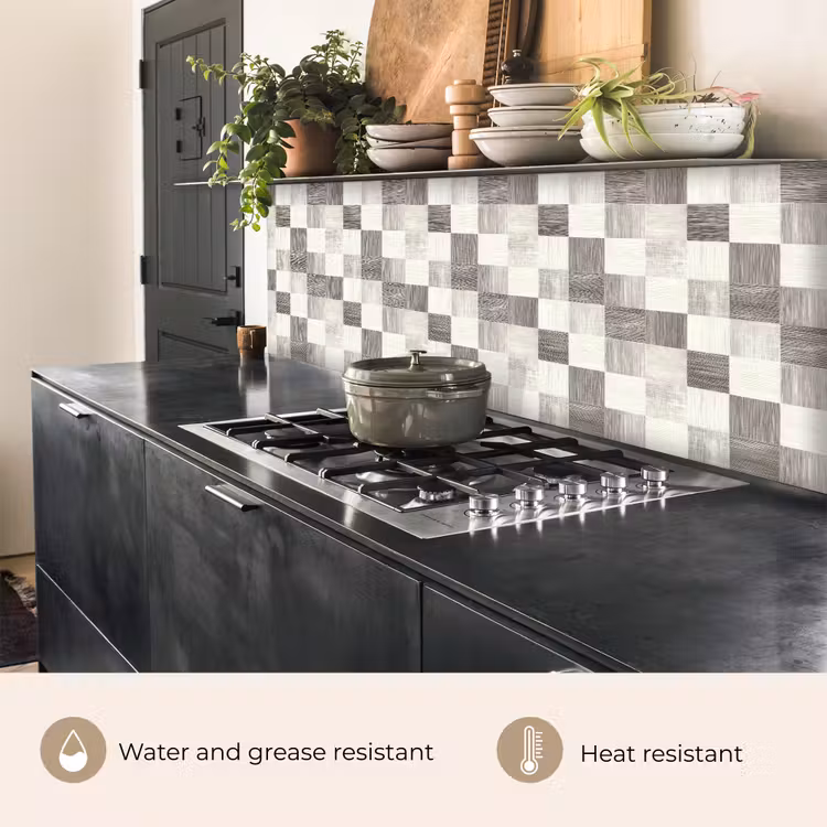 Kitchen splashback - Pattern - Checkerboard - Woodgrain — 5