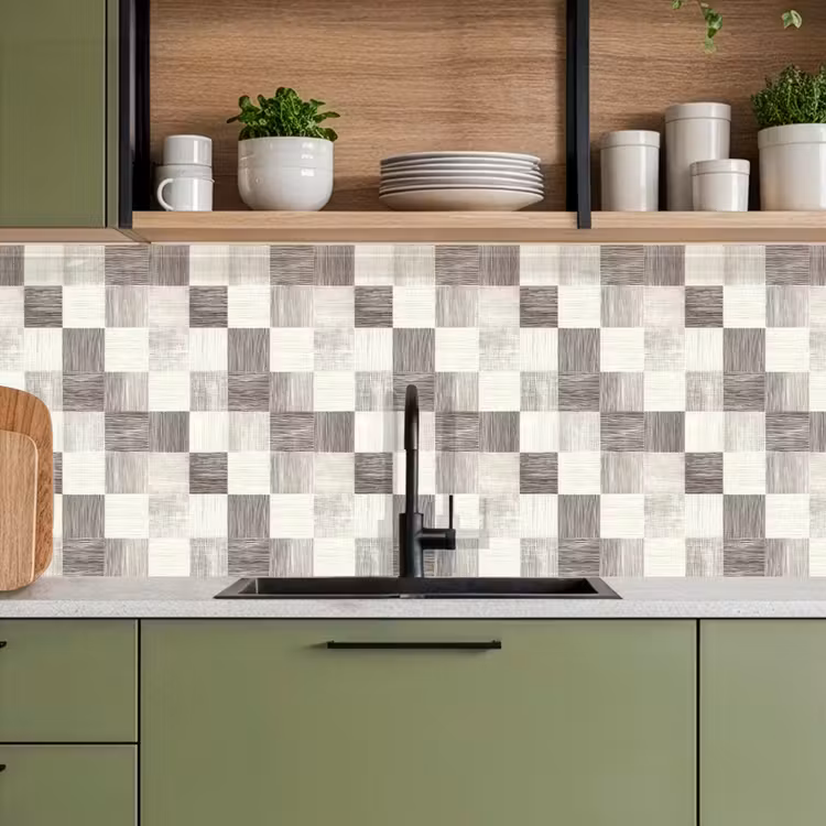 Kitchen splashback - Pattern - Checkerboard - Woodgrain — 8