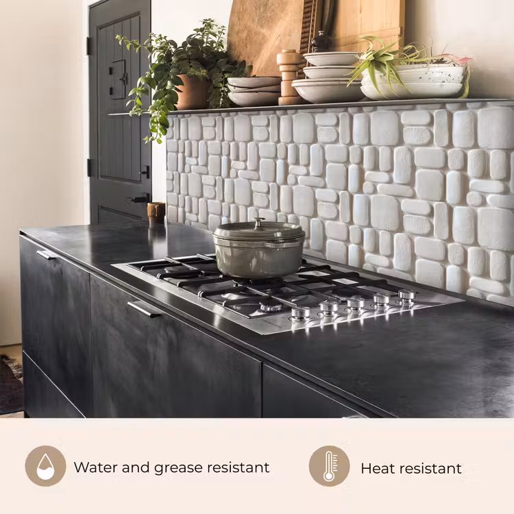 Kitchen splashback - Relief - Texture - White — 5