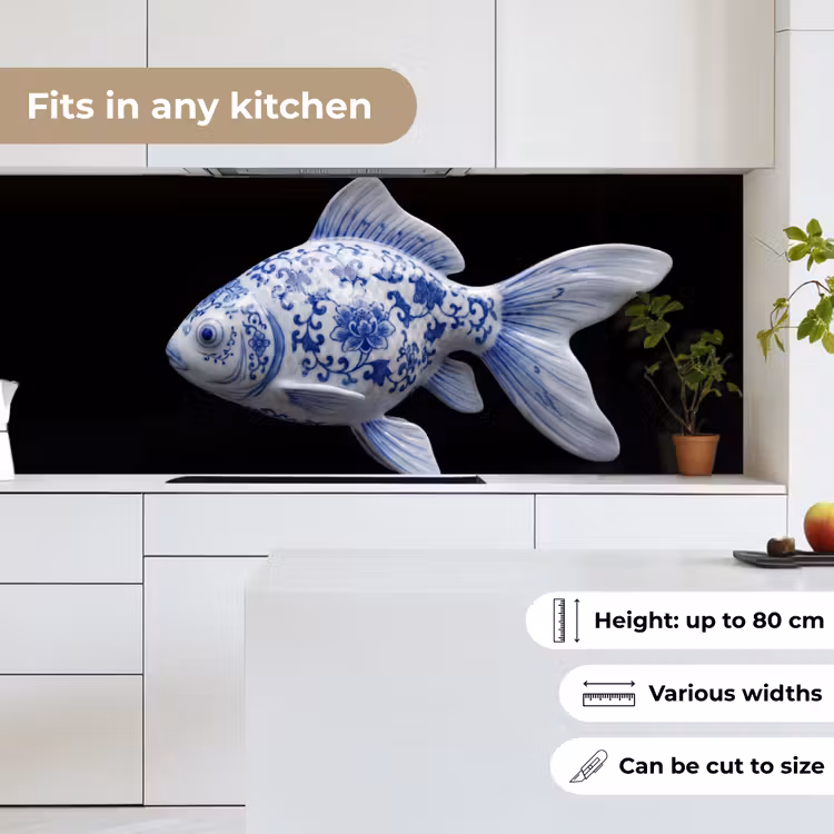Kitchen splashback - Porcelain - Goldfish - Delftware — 7