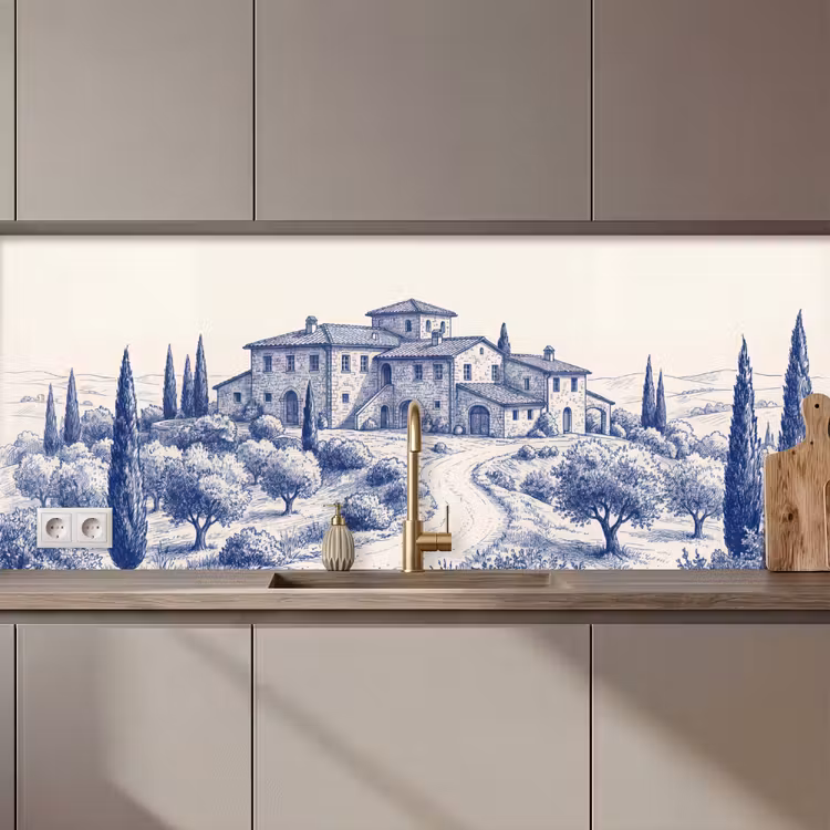 Kitchen splashback - Rustic - Estate - Blue — 1