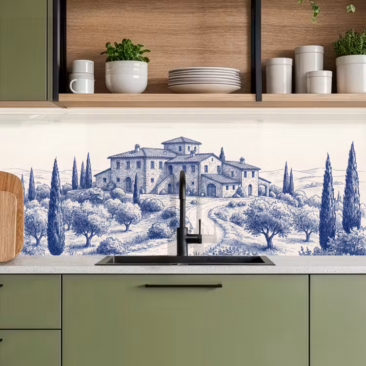 Kitchen splashback - Rustic - Estate - Blue — 8