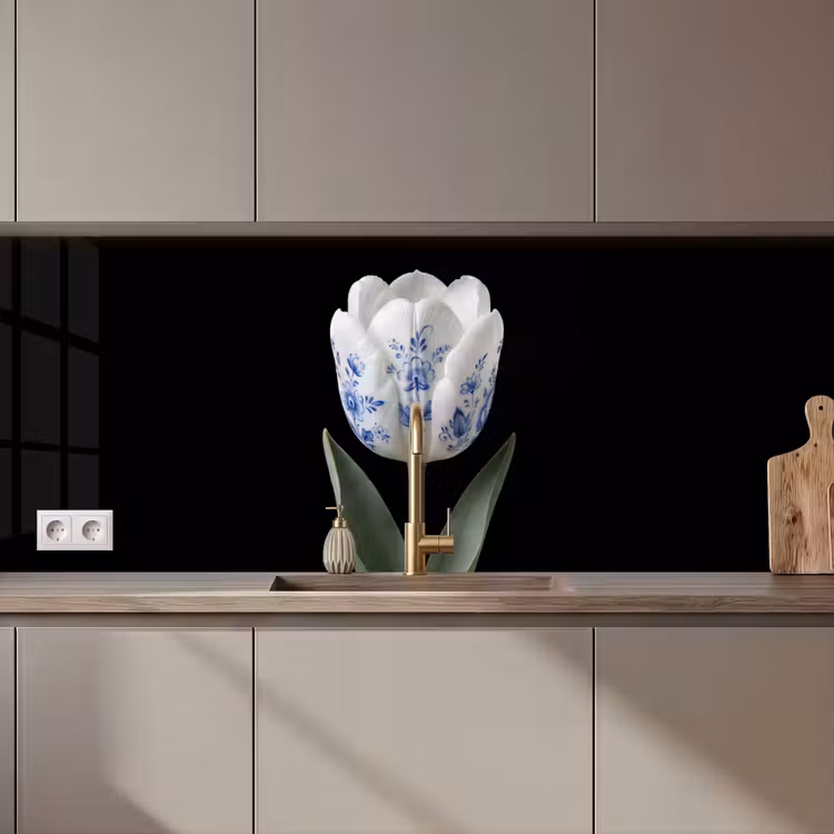 Kitchen splashback - Tulip - Pattern - Blue — 1
