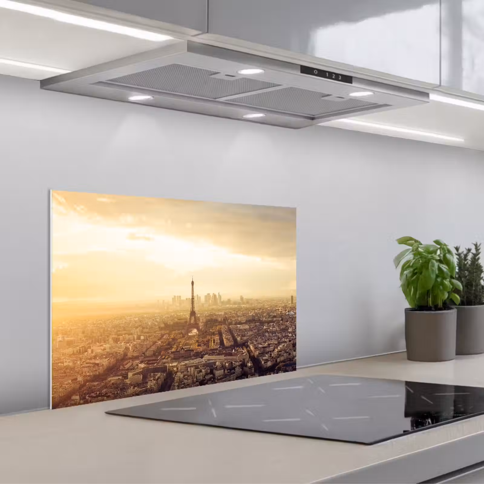 Kitchen splashback for hob - Paris - Skyline - Sunset - Cities — 1