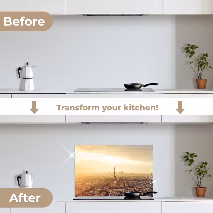 Kitchen splashback for hob - Paris - Skyline - Sunset - Cities — 7