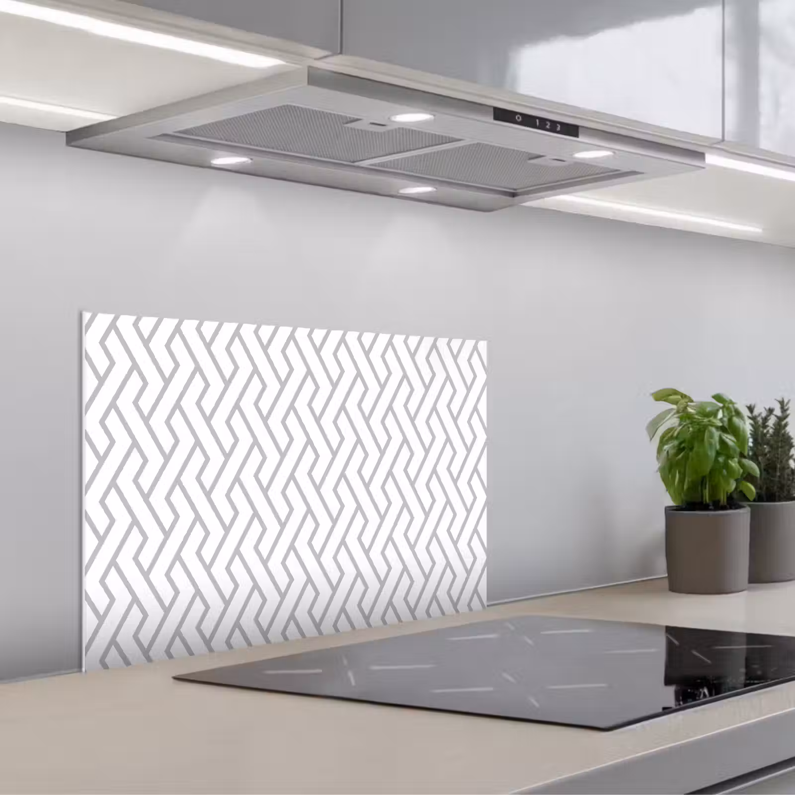 Kitchen splashback for hob - Graphic - Pattern - Modern - Line — 1