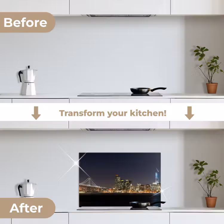 Kitchen splashback for hob - Lighting - Sky - Skyscrapers - Skyline — 7
