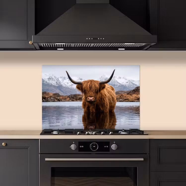 Kitchen splashback for hob - Scotch highlander - Brown - Water — 5