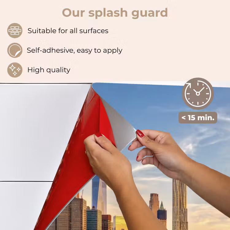 Kitchen splashback for hob - Skyline - New York - Bridge - Skyscrapers — 4
