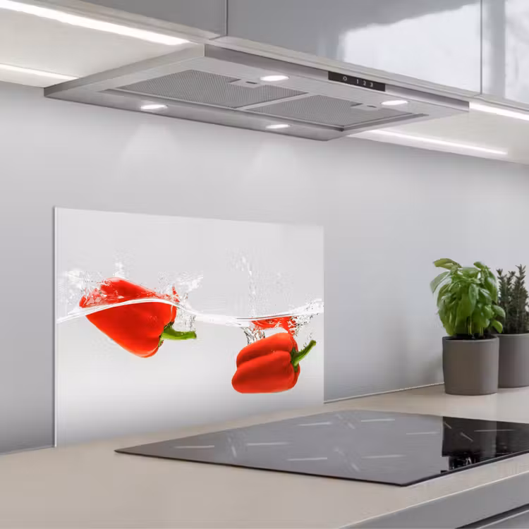 Kitchen splashback for hob - Splash - Vegetable - Red — 1