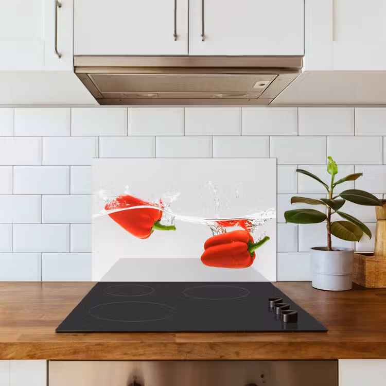 Kitchen splashback for hob - Splash - Vegetable - Red — 3