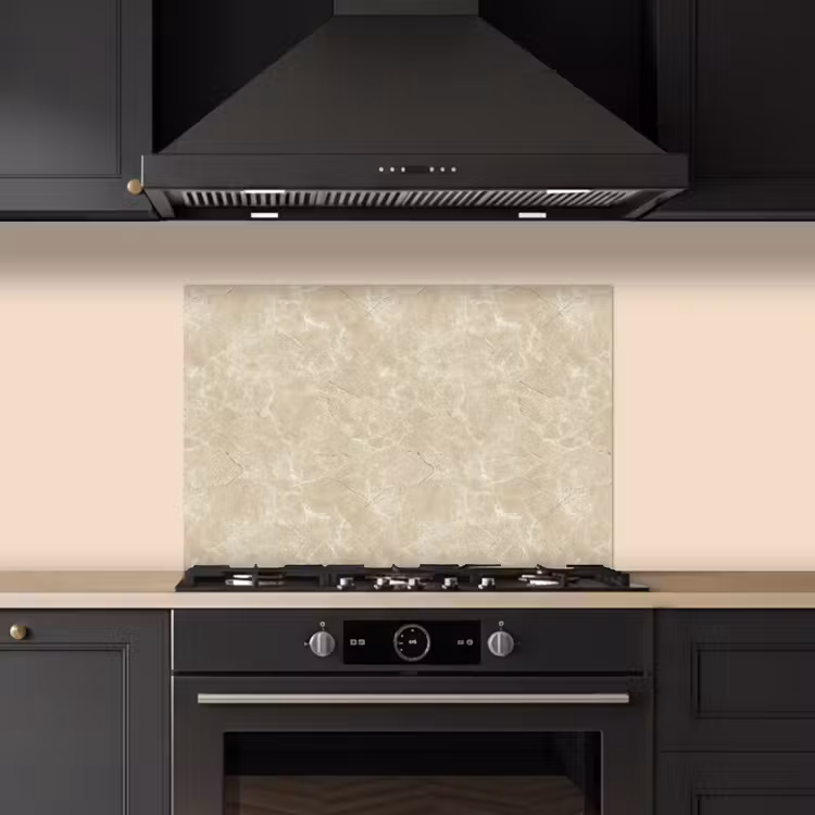 Kitchen splashback for hob - Light beige - Marble - Diffusion veining — 5