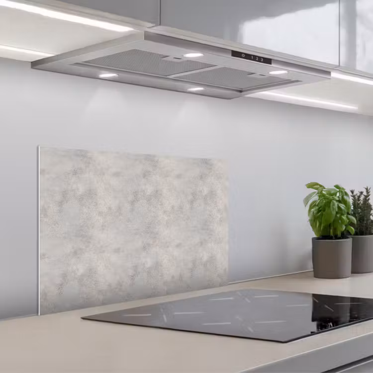 Kitchen splashback for hob - Gray - Concrete - Industrial — 1