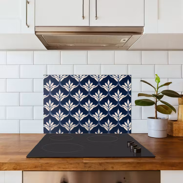 Kitchen splashback for hob - Modern - Design - Blue — 3