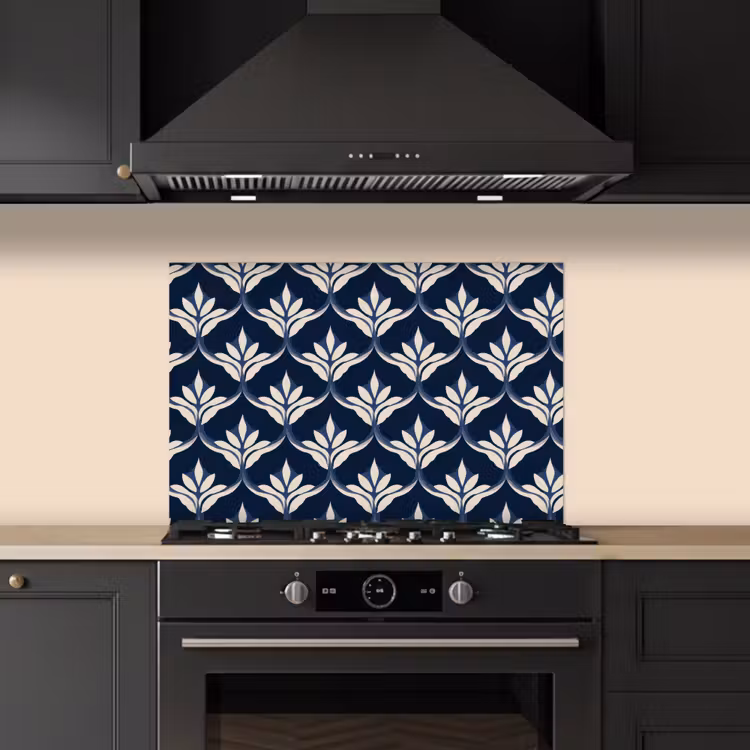 Kitchen splashback for hob - Modern - Design - Blue — 5