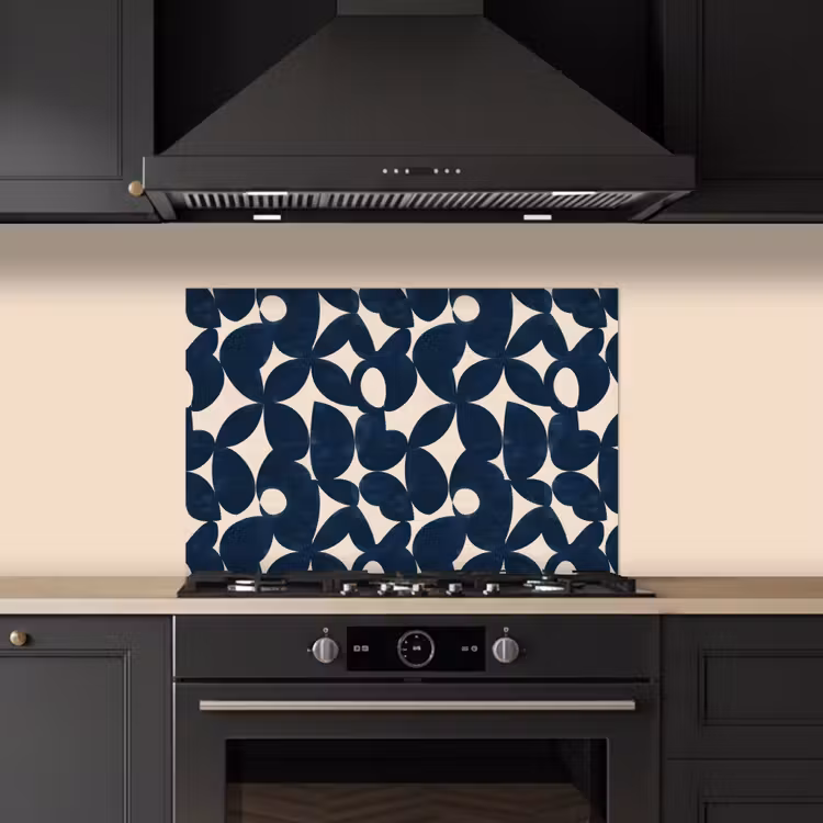 Kitchen splashback for hob - Modern - Geometric - Blue — 5