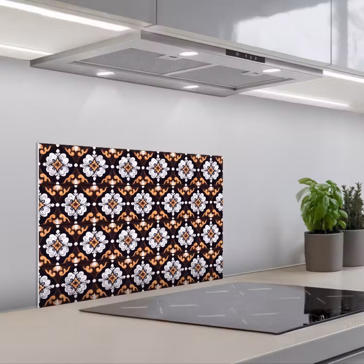 Kitchen splashback for hob - traditional - Element - Colorful — 1