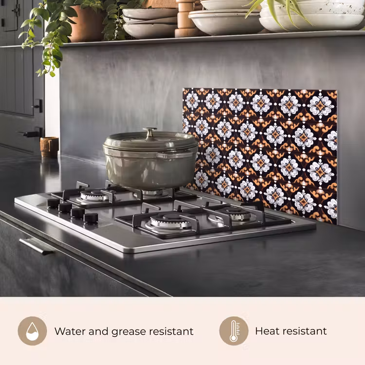 Kitchen splashback for hob - traditional - Element - Colorful — 2