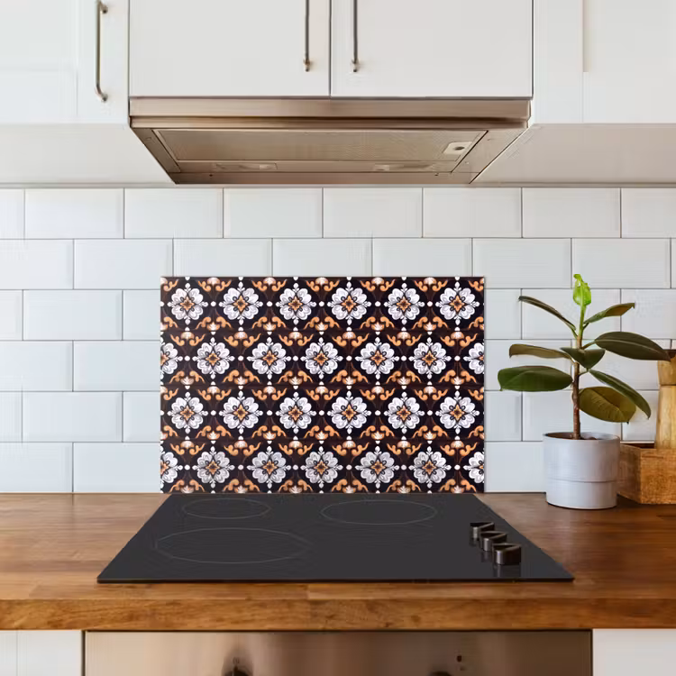 Kitchen splashback for hob - traditional - Element - Colorful — 3