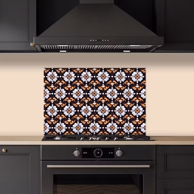 Kitchen splashback for hob - traditional - Element - Colorful — 5