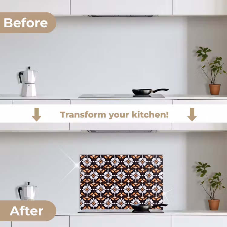 Kitchen splashback for hob - traditional - Element - Colorful — 7