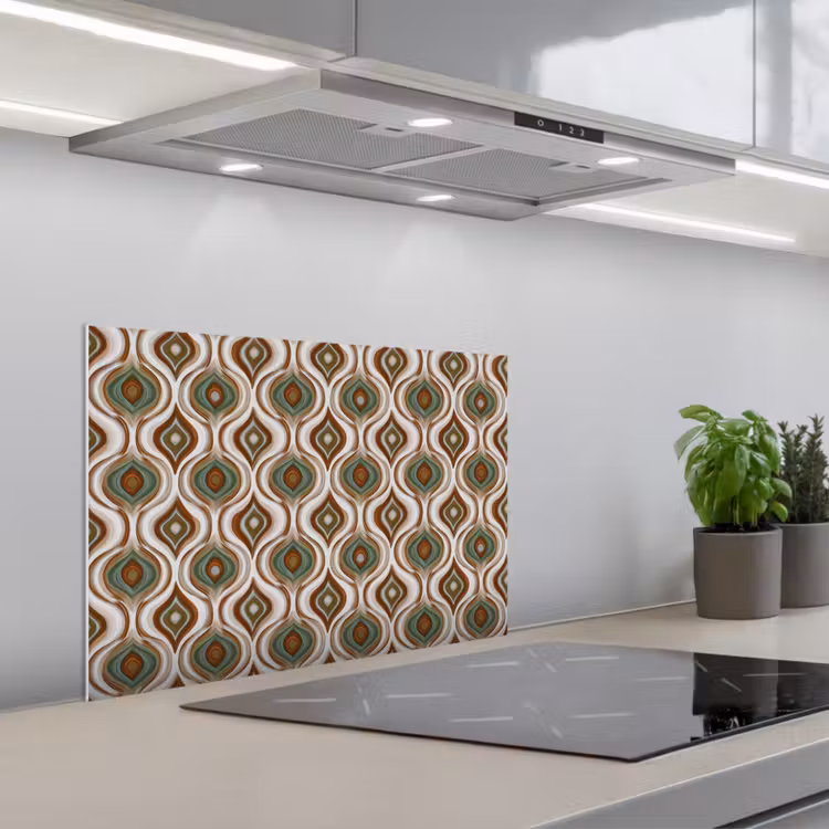 Kitchen splashback for hob - Motif - Pattern - Colorful — 1