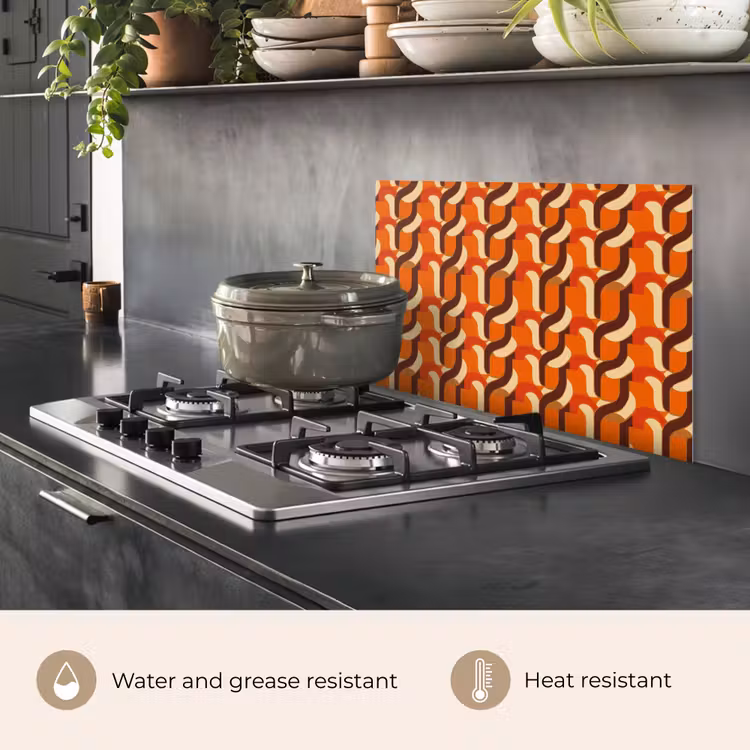 Kitchen splashback for hob - Retro - Modern - Colorful — 2