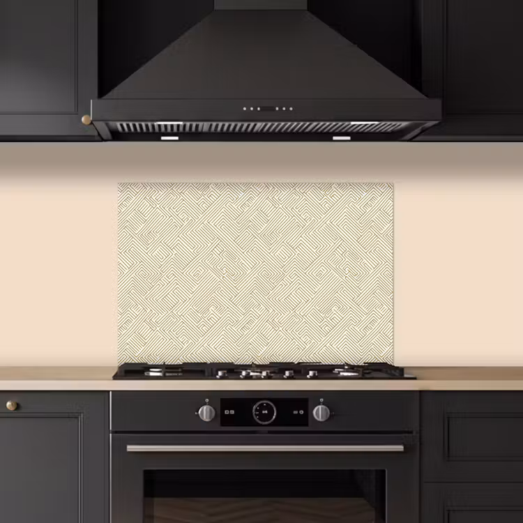 Kitchen splashback for hob - Geometric - Lines - Green — 5