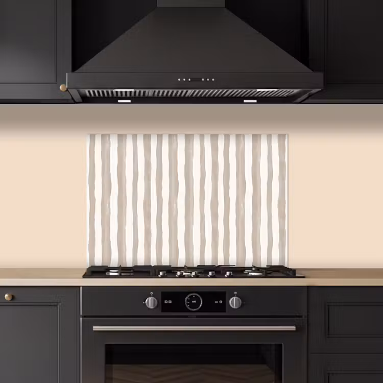 Kitchen splashback for hob - Minimalist - Stripes - Beige — 5