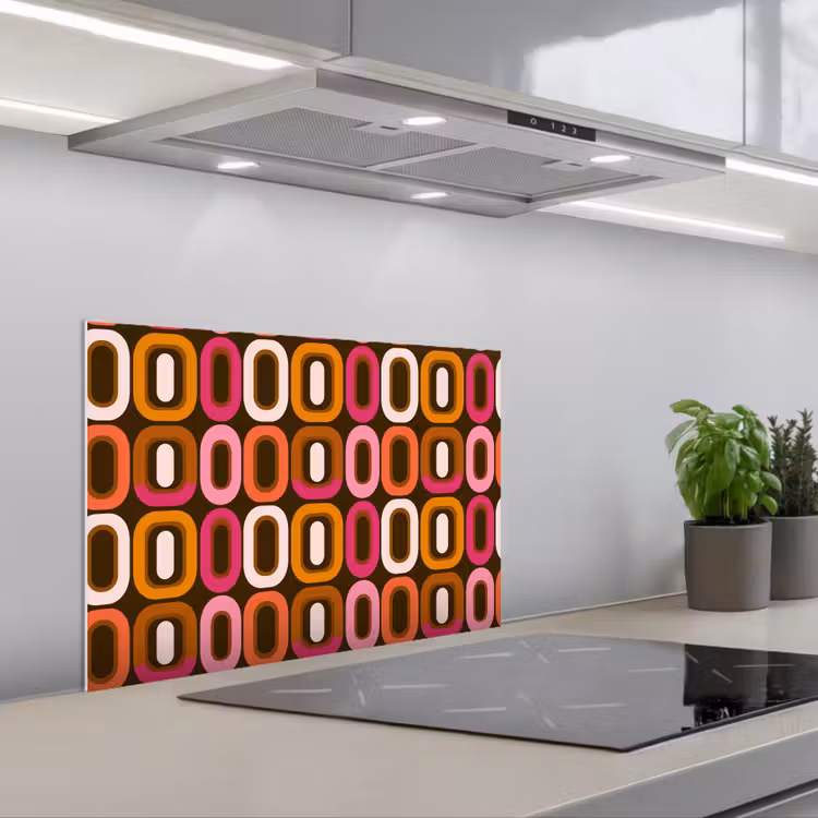Kitchen splashback for hob - Modern - Retro - Colorful — 1