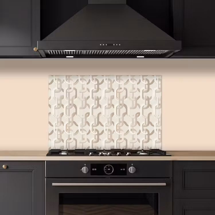 Kitchen splashback for hob - Motif - Abstract - Beige — 5