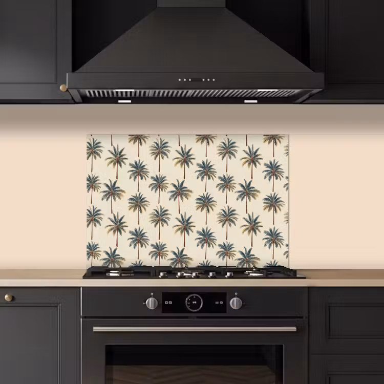 Kitchen splashback for hob - Palm trees - Tropical - Green — 5