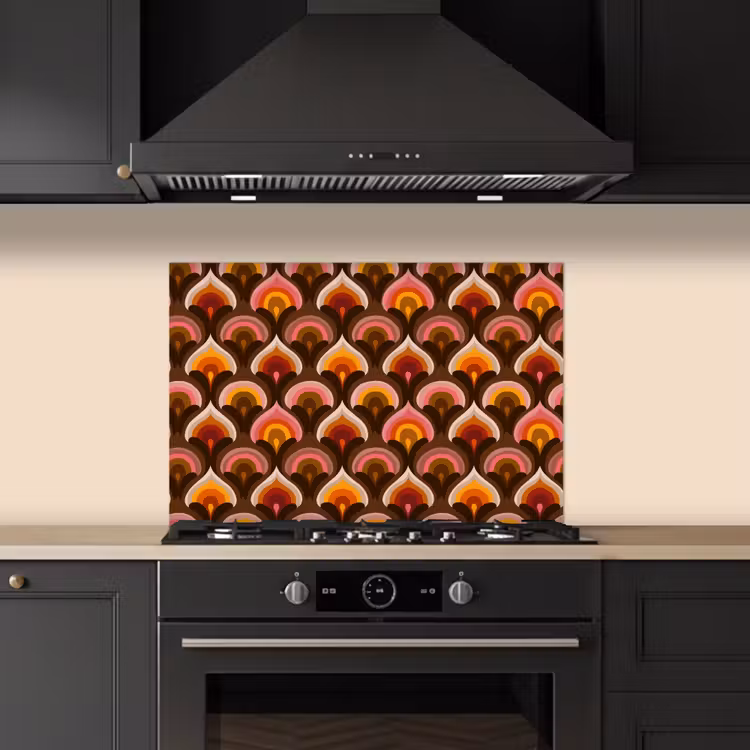Kitchen splashback for hob - Pattern - Retro - Colorful — 5