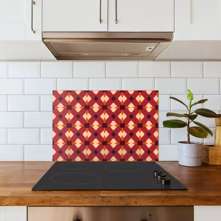 Kitchen splashback for hob - Retro - Pattern - Colorful — 3