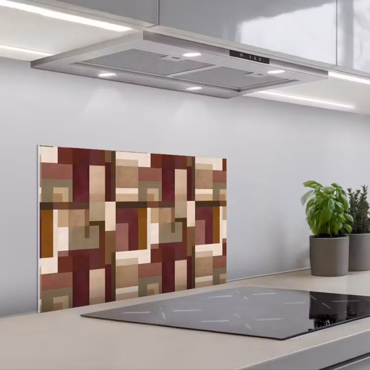 Kitchen splashback for hob - Modern - Geometry - Colorful — 1