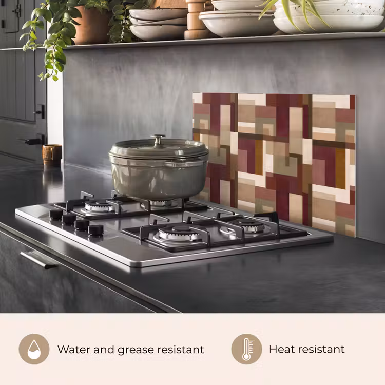 Kitchen splashback for hob - Modern - Geometry - Colorful — 2