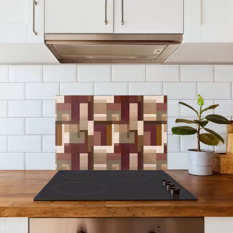 Kitchen splashback for hob - Modern - Geometry - Colorful — 3