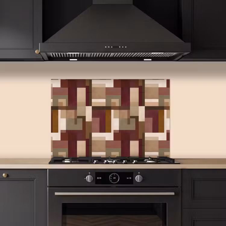 Kitchen splashback for hob - Modern - Geometry - Colorful — 5