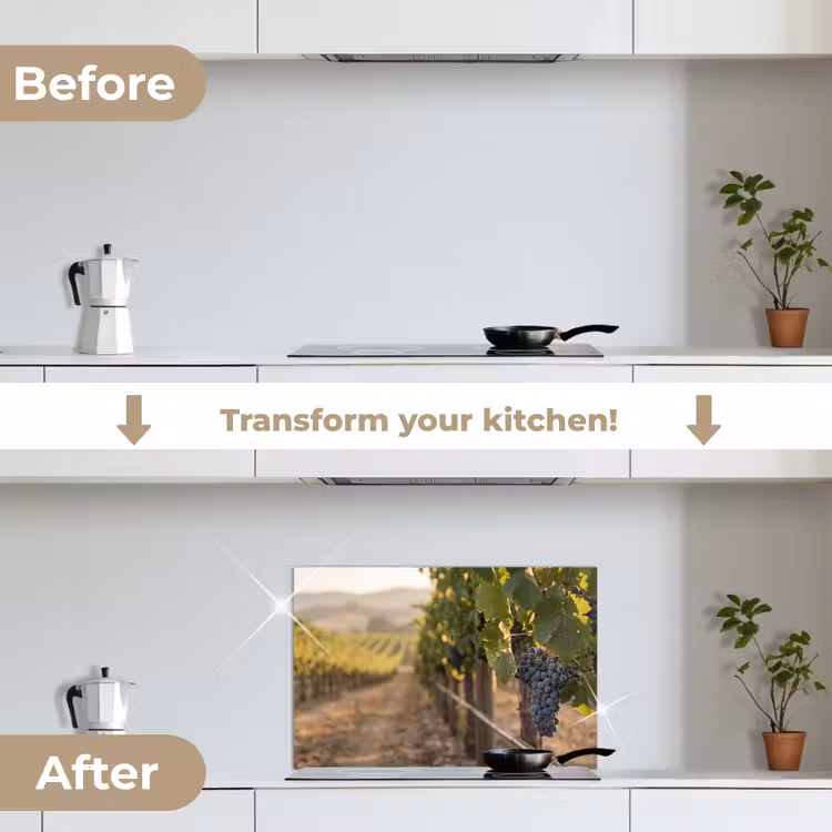 Kitchen splashback for hob - Grapes - Vineyard - Sunlight — 7