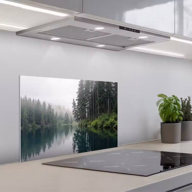 Kitchen splashback for hob - Mountains - Lake - Forest — 1