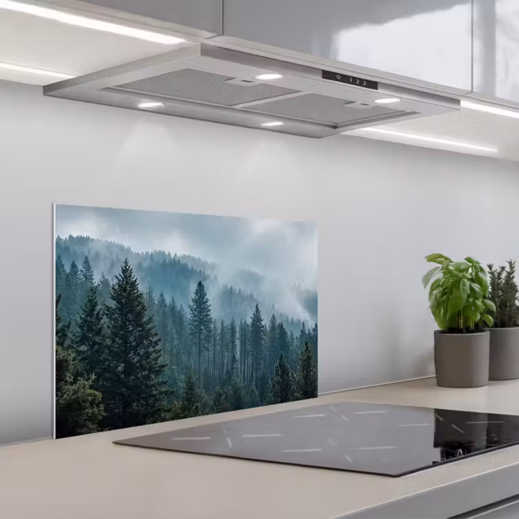 Kitchen splashback for hob - Naaldwoud - Bergen - Mist — 1