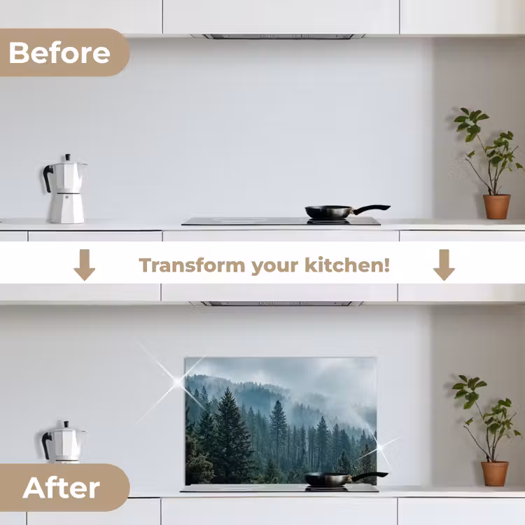 Kitchen splashback for hob - Naaldwoud - Bergen - Mist — 7