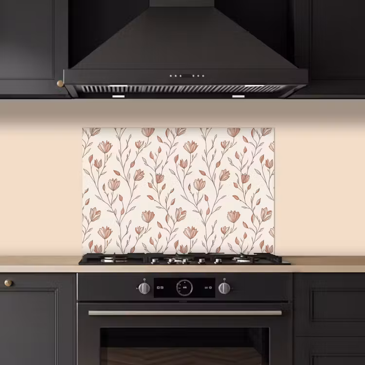 Kitchen splashback for hob - Pattern - Classic - Pink — 5
