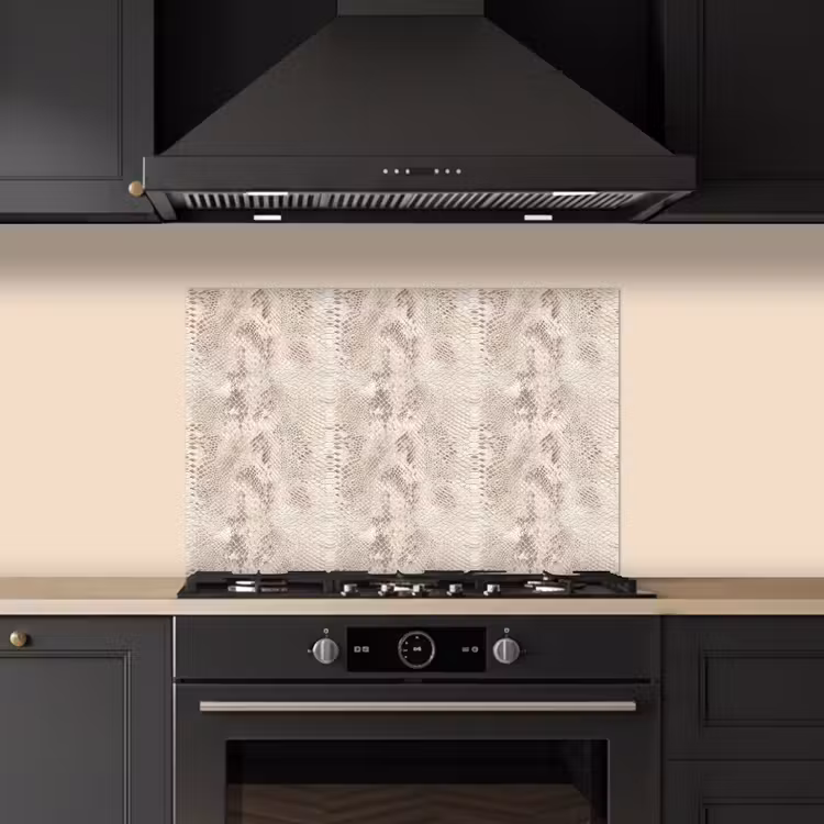 Kitchen splashback for hob - Snake - Pattern - Beige — 5