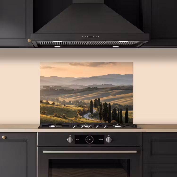 Kitchen splashback for hob - Tuscan - Landscape - Hills — 5
