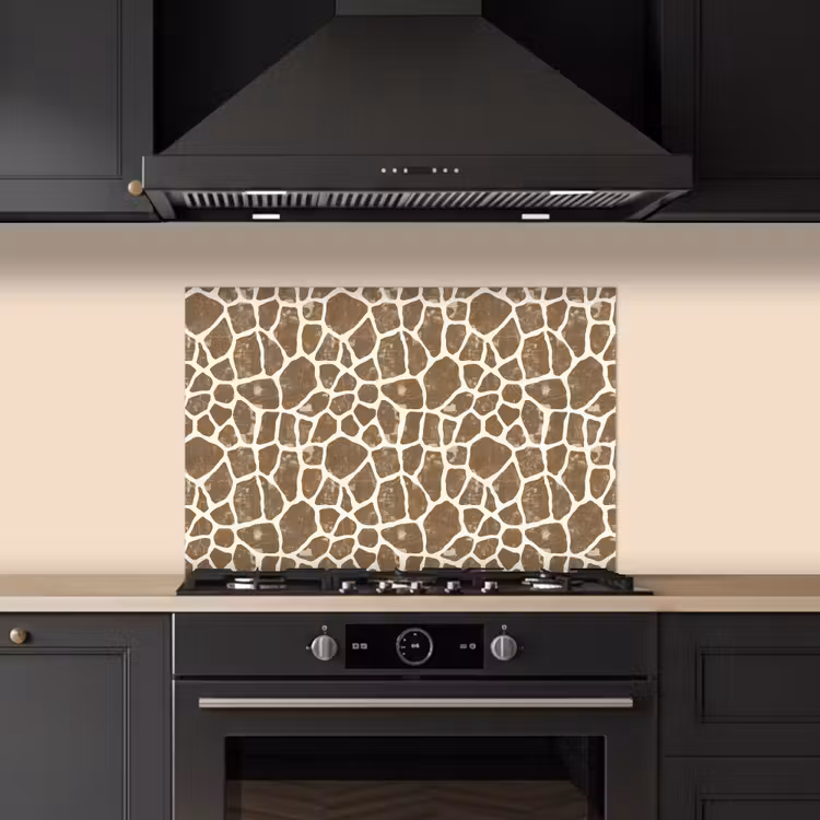 Kitchen splashback for hob - Giraffe - Classic - Brown — 5