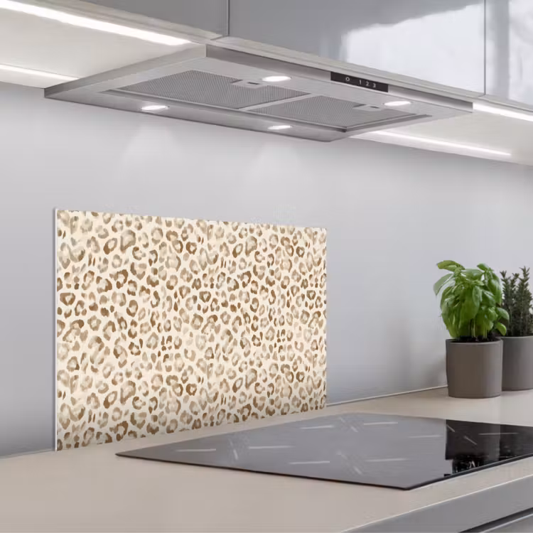 Kitchen splashback for hob - Leopard - Classic - Beige — 1