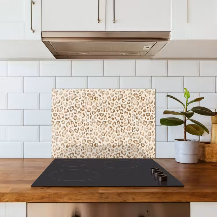 Kitchen splashback for hob - Leopard - Classic - Beige — 3