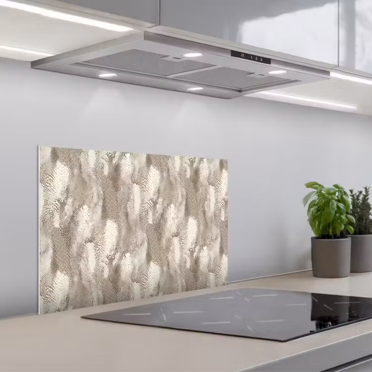 Kitchen splashback for hob - Snake - Texture - Sand — 1